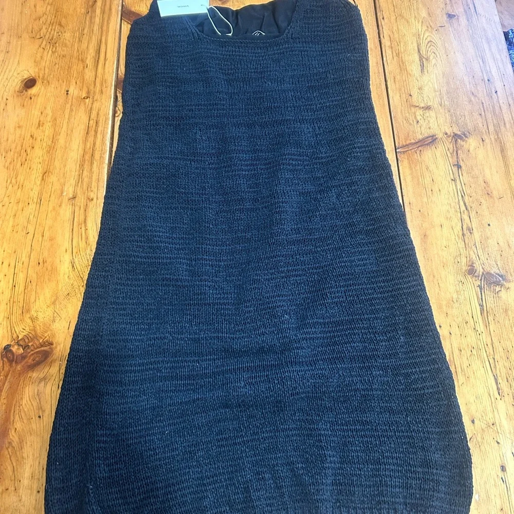 Vince textured tank Dress Size L Black NWT - Picture 5 of 7